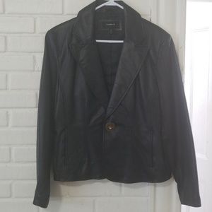 Ladies 100% leather blazer